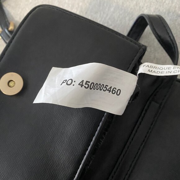 Fiorelli Faux Crocodile Leather Black Gold Detail Crossbody Bag - Picture 12 of 15